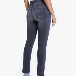 MOTHER Straight Leg Jeans - Charcoal